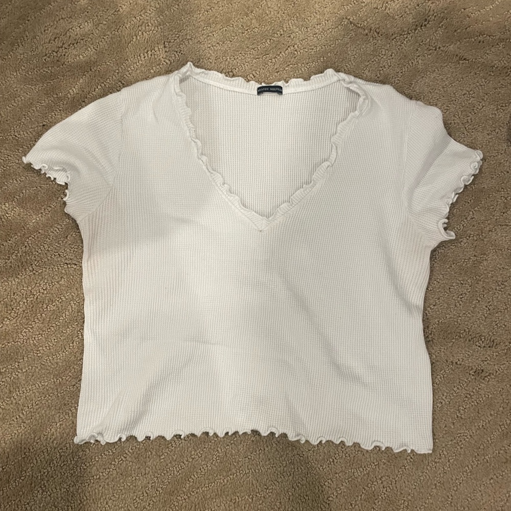 Brandy Melville waffle knit crop